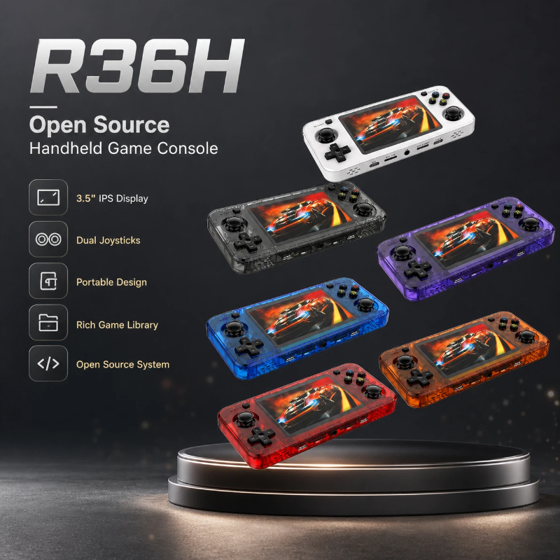 Retro Gaming Years - Consolas de videojuegos portátiles R36h, pantalla