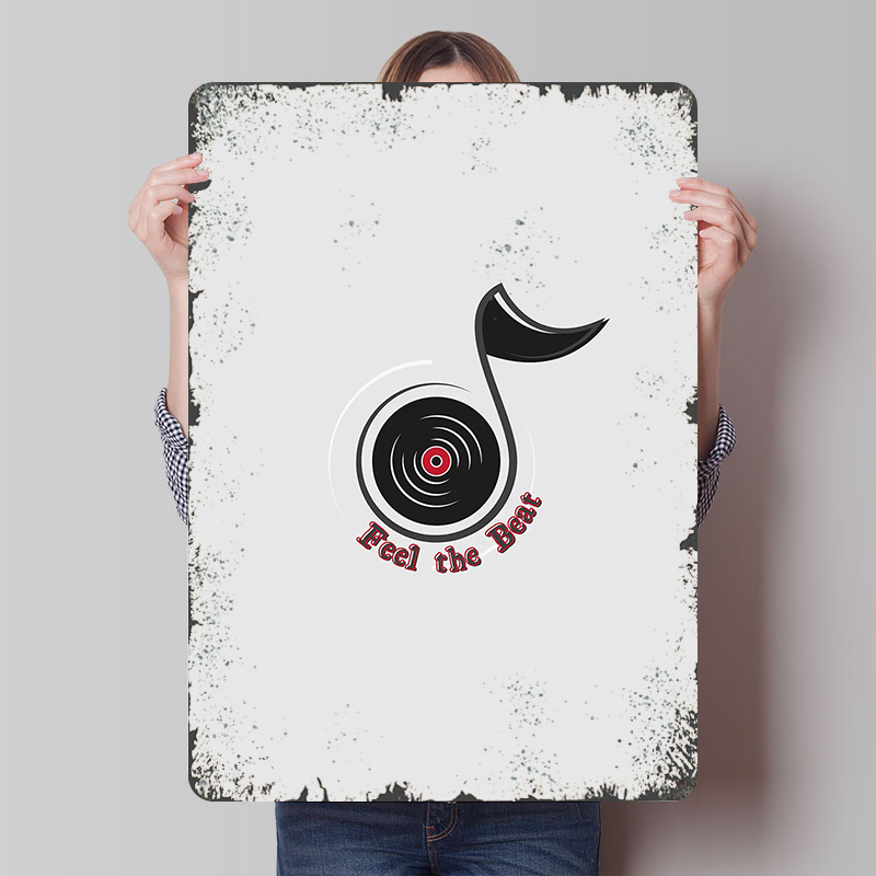 Retro Gaming Logo - Letrero Metálico Vintage Personalizado con Logo