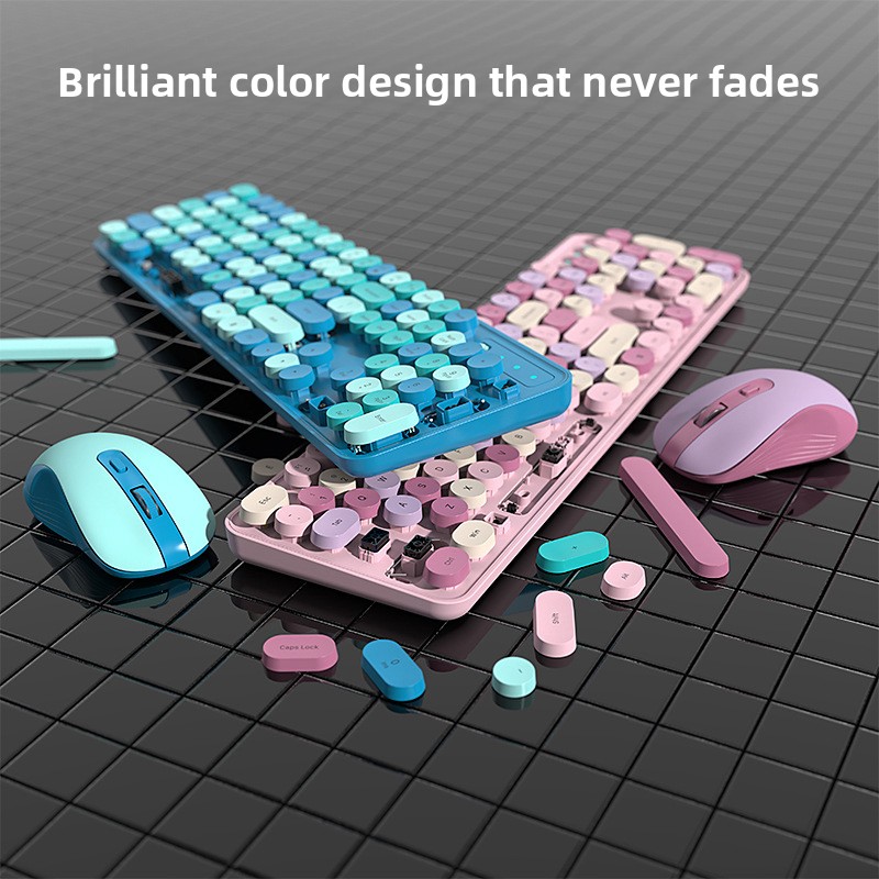 Retro Gaming Uk - Set de Teclado y Ratón Inalámbricos