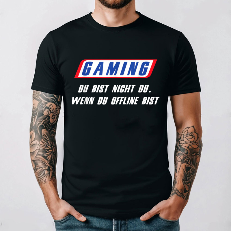 Retro Gaming Gift Ideas - Camiseta divertida alemana para videojuegos, Du