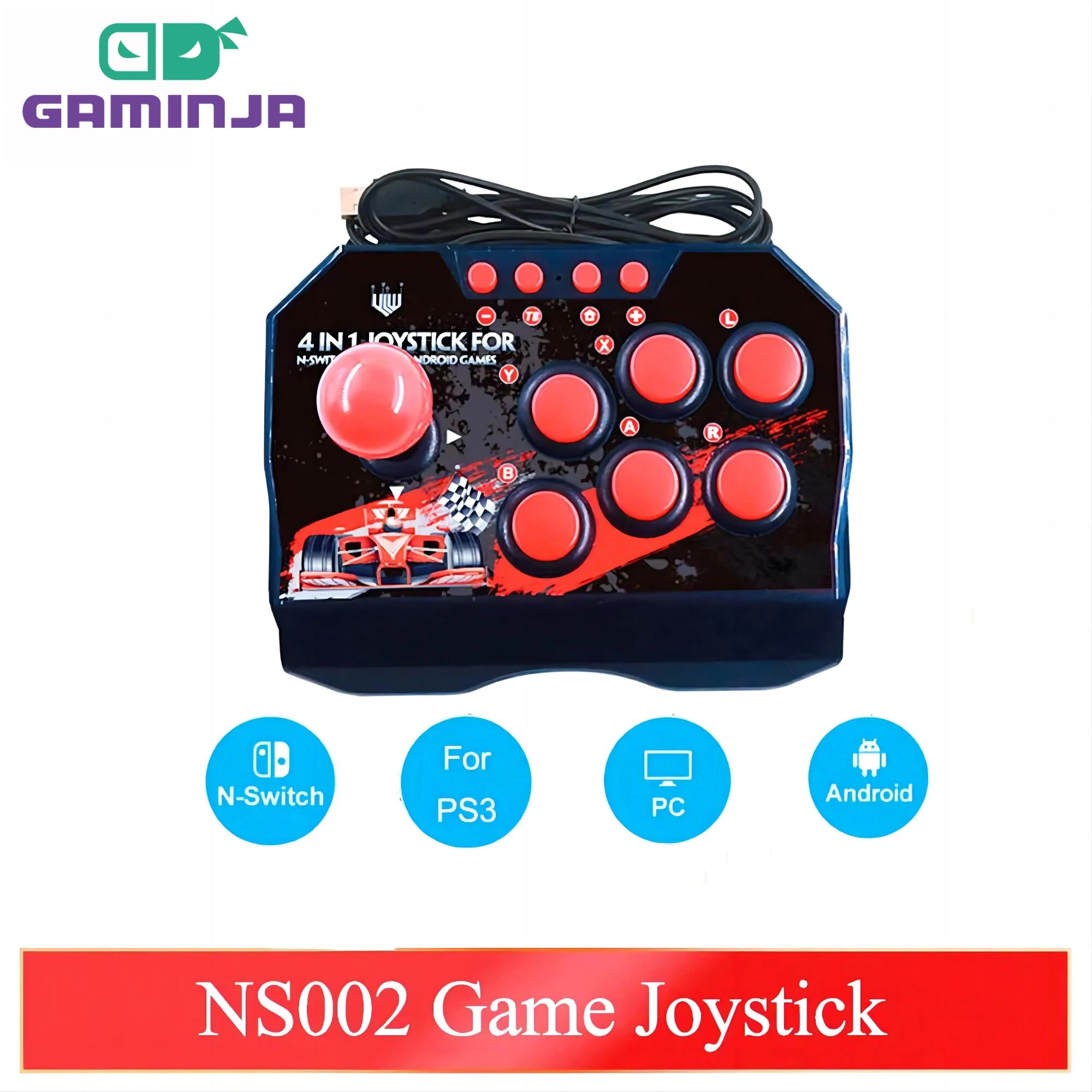 Retro Gaming Ps3 - GAMINJA NS002 4 en 1 Retro