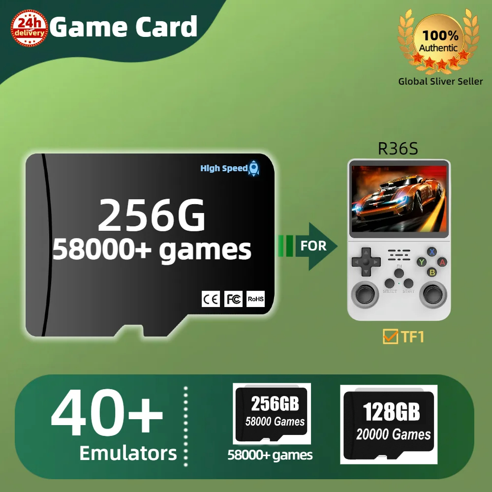Retro Gaming R36S - Tarjeta de juego TF para R36S,