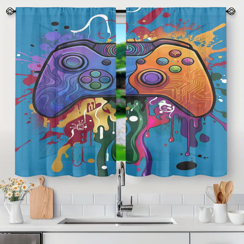 Retro Gaming Cafe - Cortina Retro de Videojuegos, Decoración para