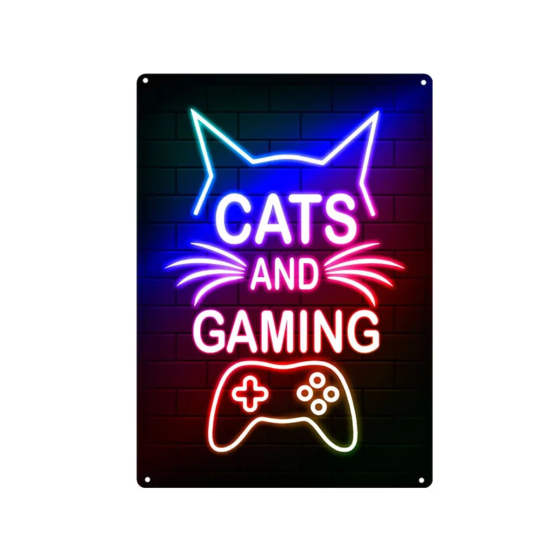 Cartel de Metal para Gaming Ca - Retro Gaming Cafe reseña y precio