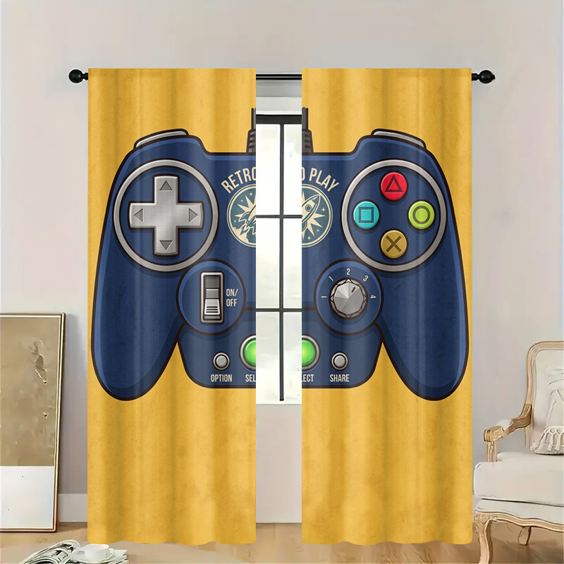 Cortina con diseño de controla - Retro Gaming Cafe reseña y precio