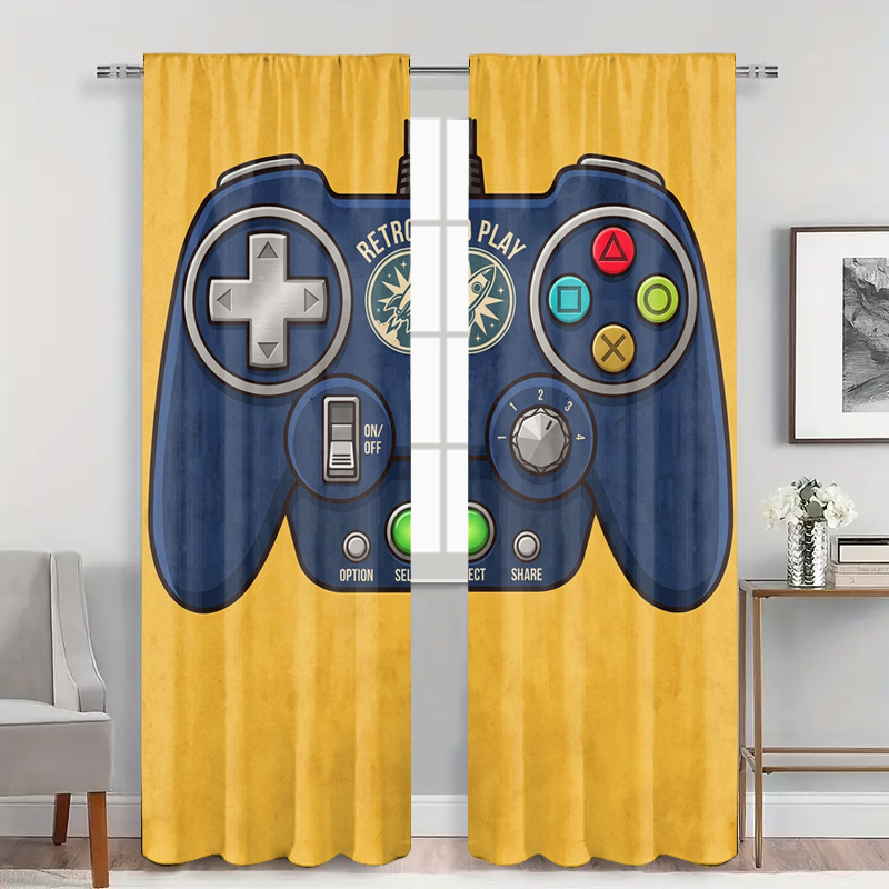 Cortina con diseño de controla - Retro Gaming Cafe reseña y precio