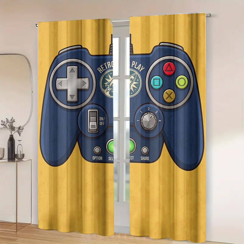 Cortina con diseño de controla - Retro Gaming Cafe reseña y precio