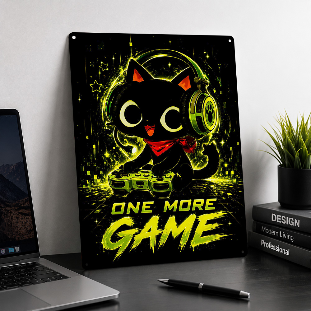 Linda Placa Metálica Decorativ - Retro Gaming Cafe reseña y precio
