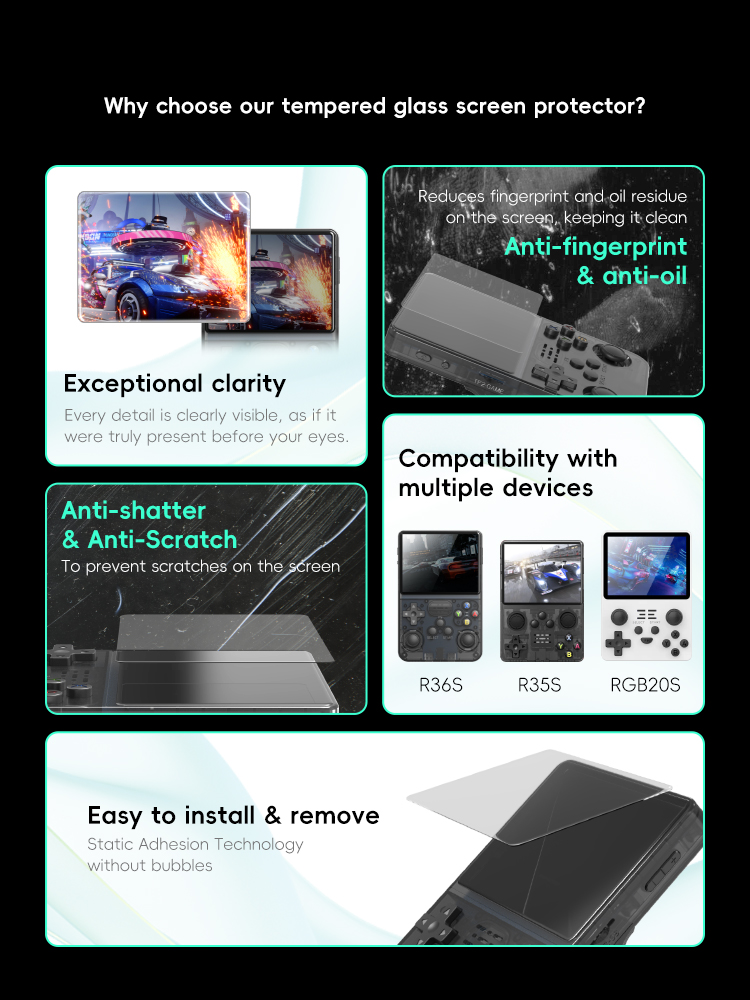 Protector de pantalla DATA FRO - Retro Gaming R36S reseña y precio