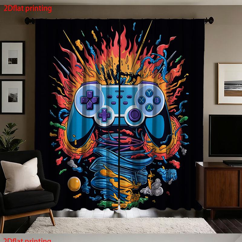 Cortinas con Diseño de Control - Retro Gaming Cafe reseña y precio