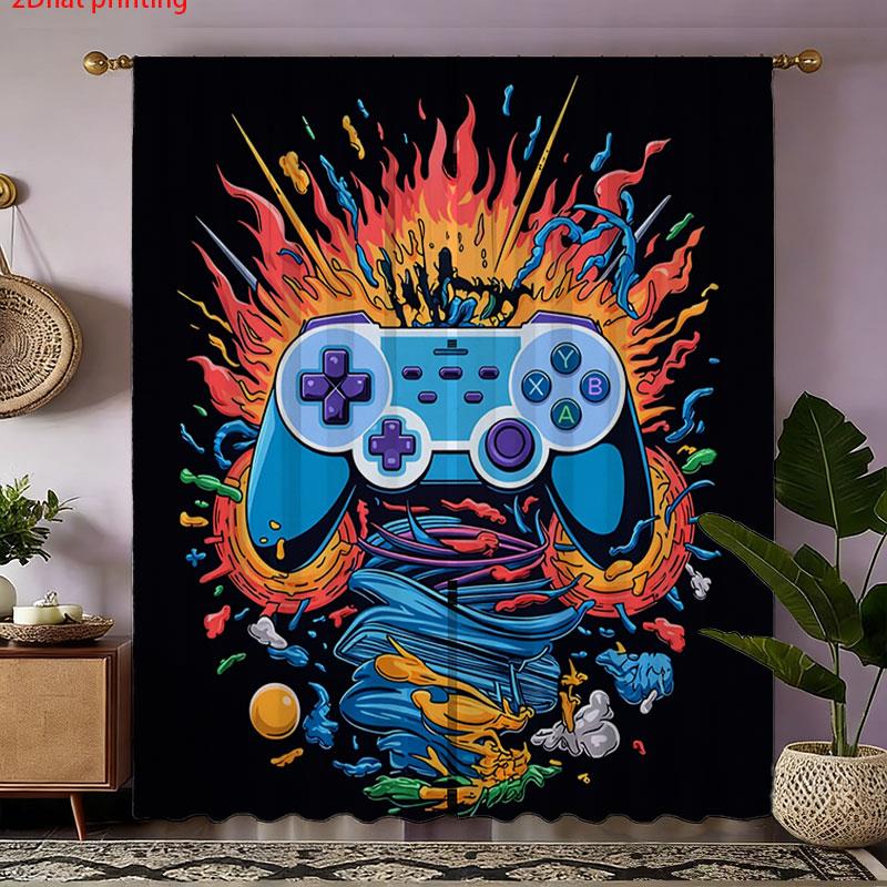 Cortinas con Diseño de Control - Retro Gaming Cafe reseña y precio