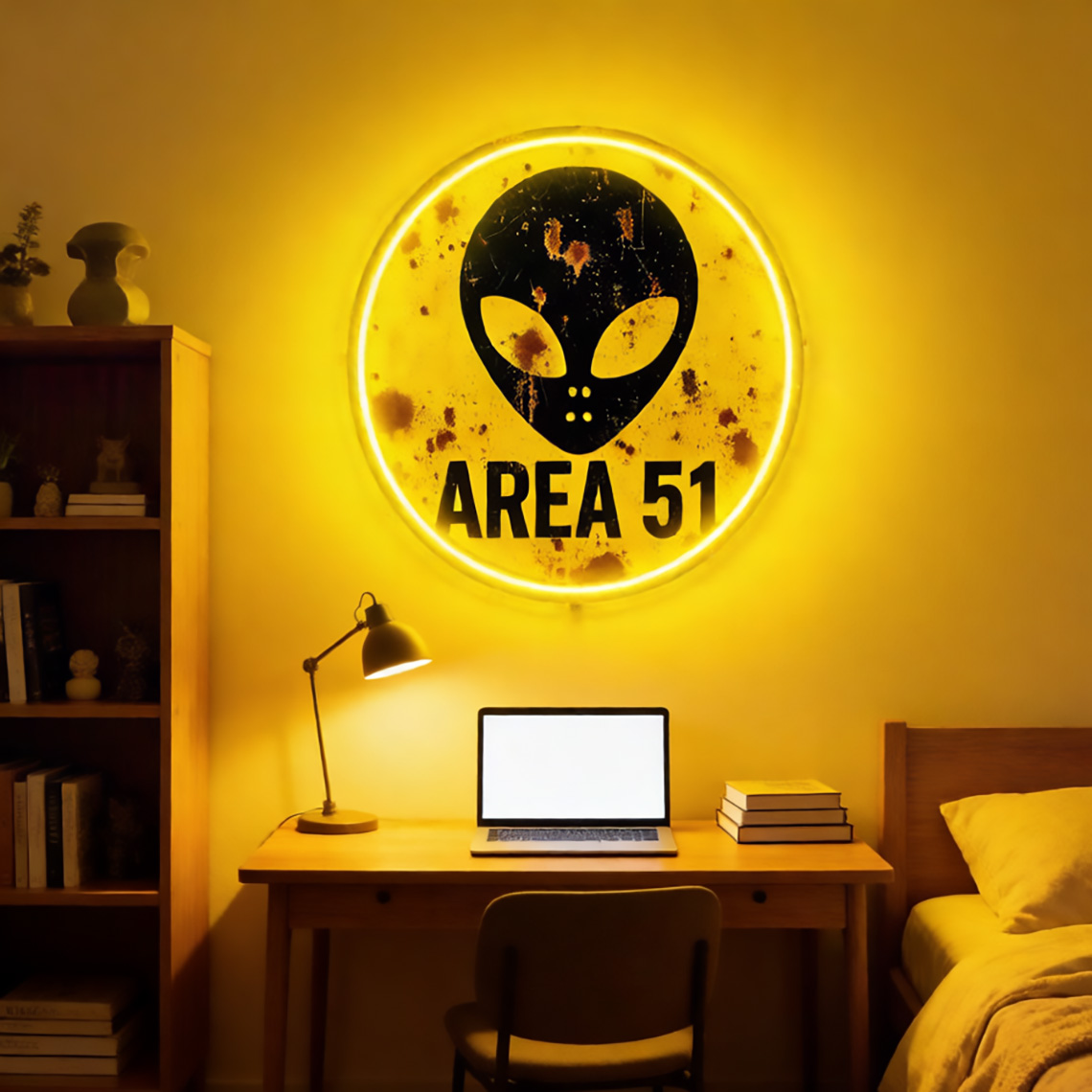 Letrero de Neón Vintage Área 5 - Retro Gaming Cafe reseña y precio