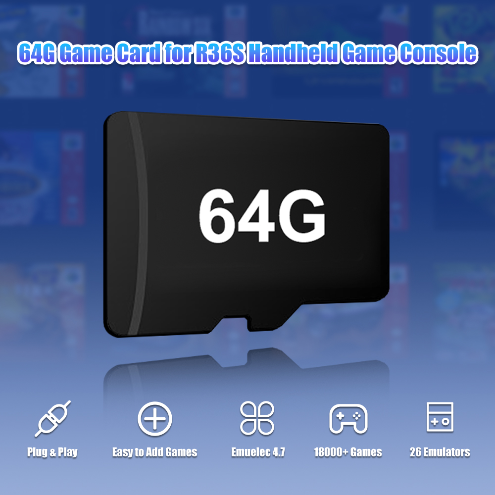 Tarjeta TF de juego de 64G par - Retro Gaming R36S reseña y precio
